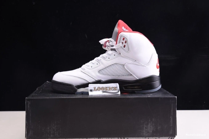 MaikeSneakers Retro Jordan DA1911-102 Silver Air Tongue (2020) 5 Red Fire 0629